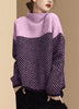 Afbeelding laden in Galerijviewer, Lilyluxe® Fashion Khaki Schildpad Hals Pullover S / Paars A16