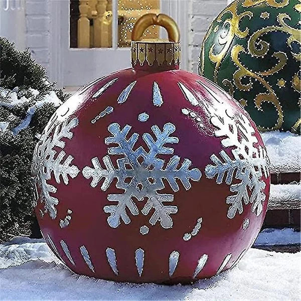 Festivesphere Opblaasbare Kerstbal Decoratie Rode Sneeuwvlok