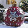 Afbeelding laden in Galerijviewer, Festivesphere Opblaasbare Kerstbal Decoratie Rode Sneeuwvlok