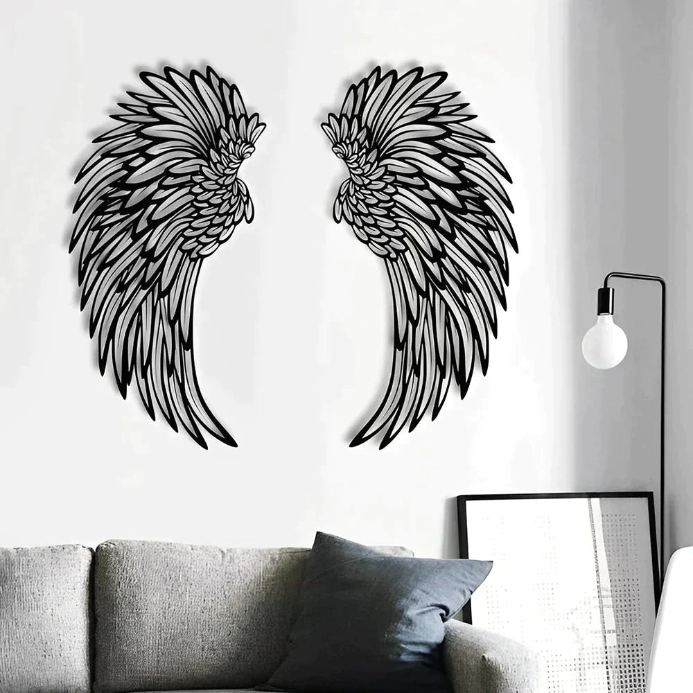 Angelwings - Metalen Wandkunst Met Led-Verlichting