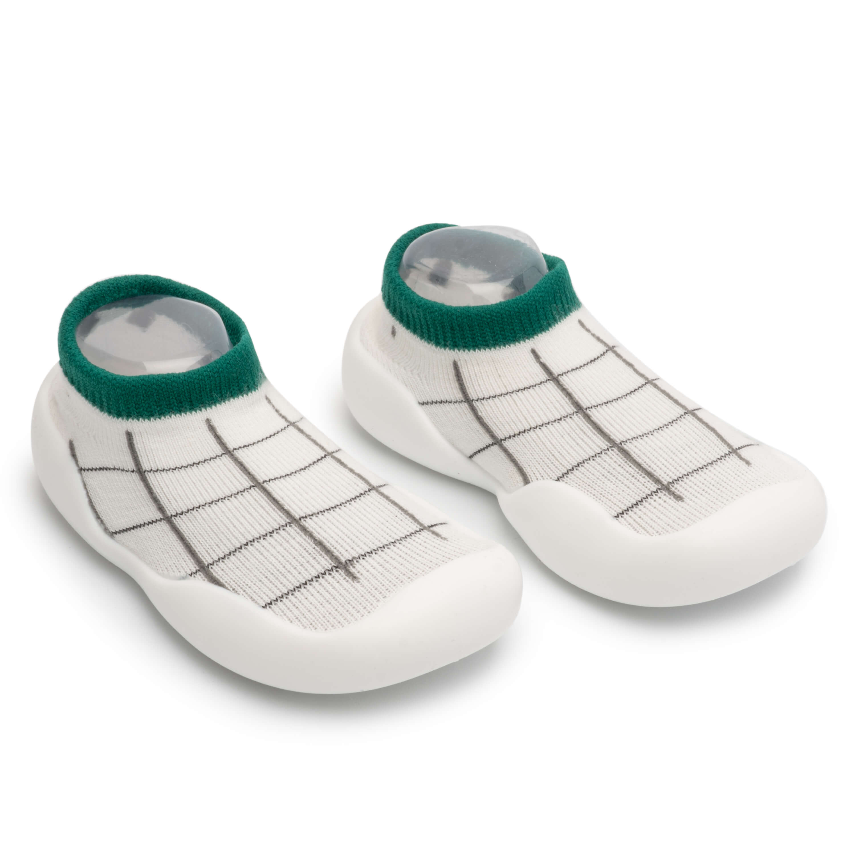 Revada - Anti-Slip Baby Schoen Sokken 1 Stuk / Groen Geruit 6-12 Maanden (18-19)