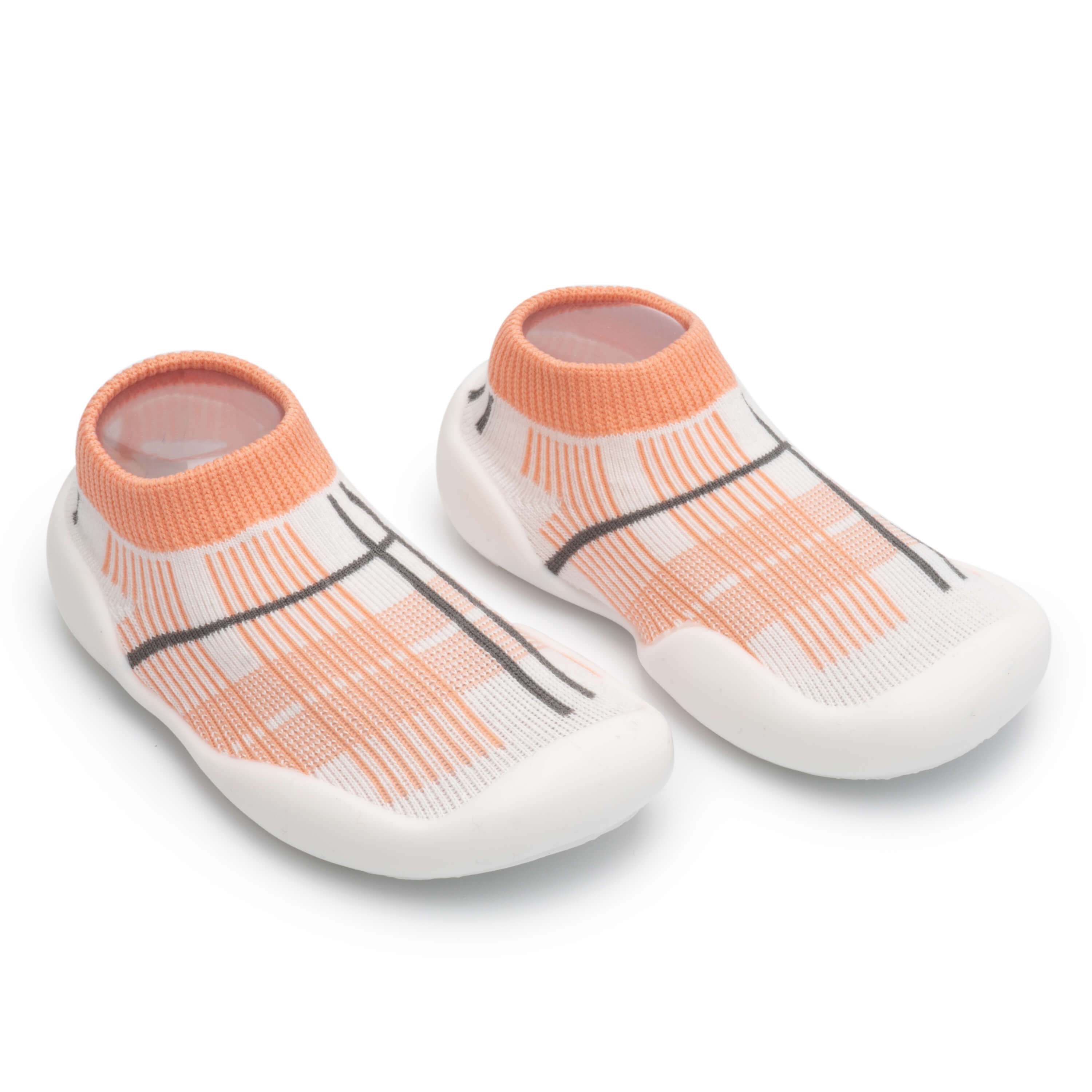 Revada - Anti-Slip Baby Schoen Sokken 1 Stuk / Perzik Gestreept 6-12 Maanden (18-19)