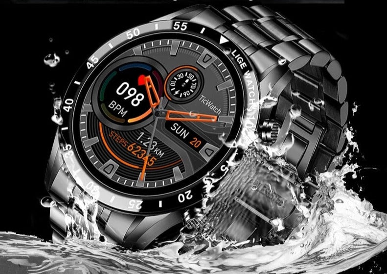 Smartwatch Deluxe | Multi-Functioneel & Luxe Uitstraling Zwart