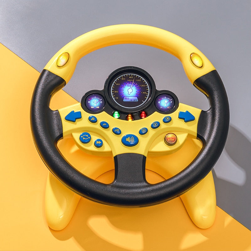 Kiddo Steering Wheel Eindeloos Reisvermaak Voor Uw Kinderen! Geel