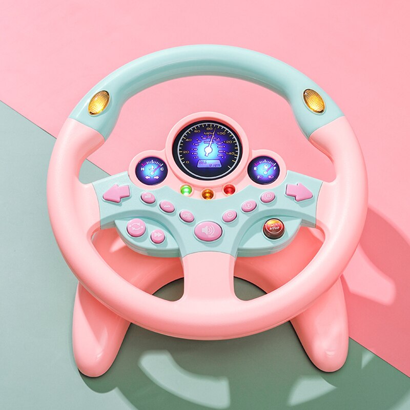 Kiddo Steering Wheel Eindeloos Reisvermaak Voor Uw Kinderen! Roze