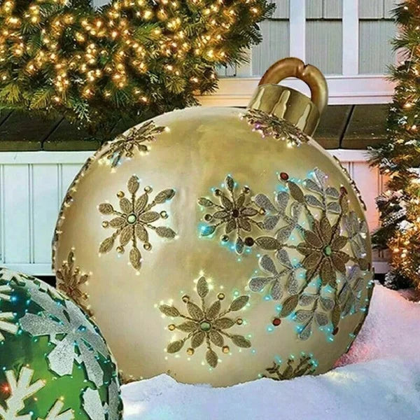 Festivesphere Opblaasbare Kerstbal Decoratie Gouden Sneeuwvlok