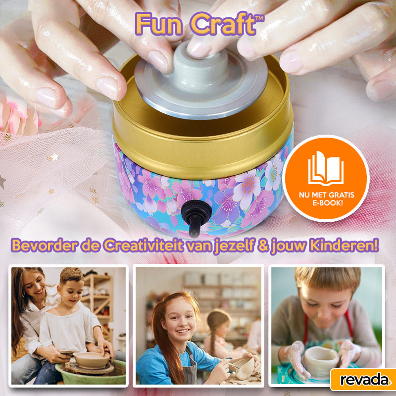 Fun Craft Mini Professionele Pottenbakkersschijf (Laatste Dag 50% Korting + Gratis E-Book)