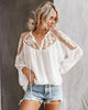 Afbeelding laden in Galerijviewer, Saphira Lace Blouse Wit / S